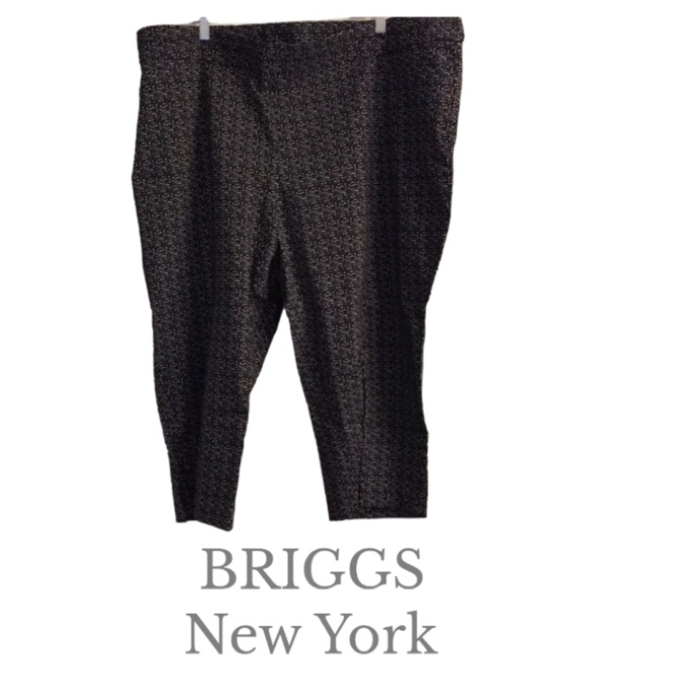 24W Briggs New York Straight Leg Cropped Pull On Pant